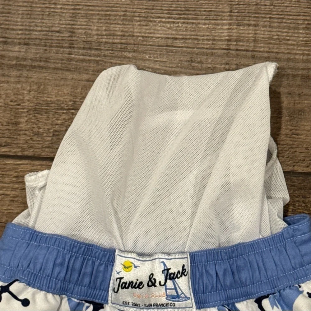 Janie and Jack swim shorts size 12-18 months Anchor Sailboat